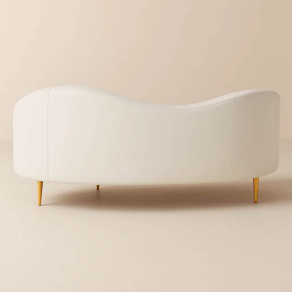 170cm Lorenzo Off White Leather Sofa - Ready to Deliver - Image 4
