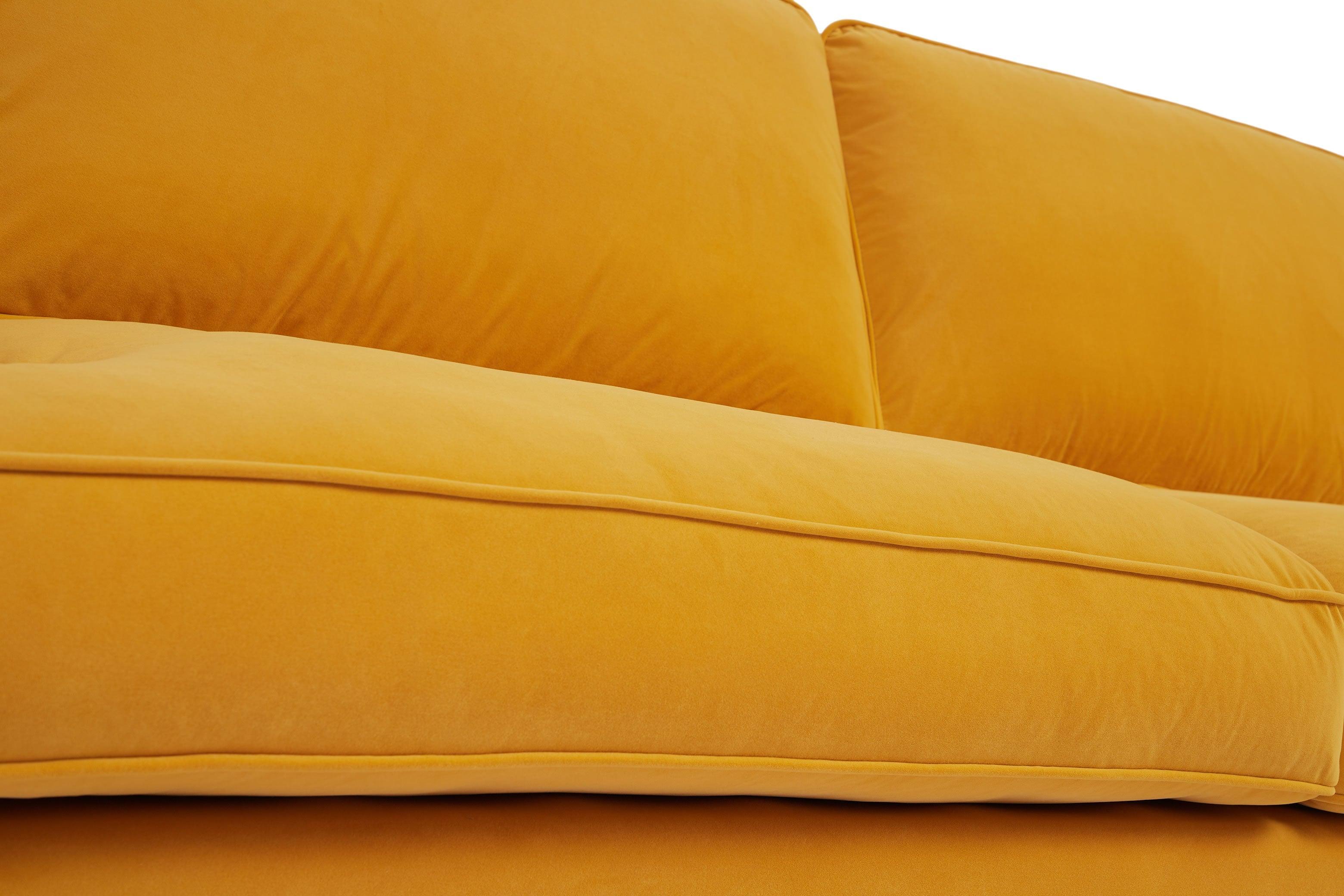 160cm Abbie Sofa in Vintage Gold Velvet- Ready To Deliver - Image 2