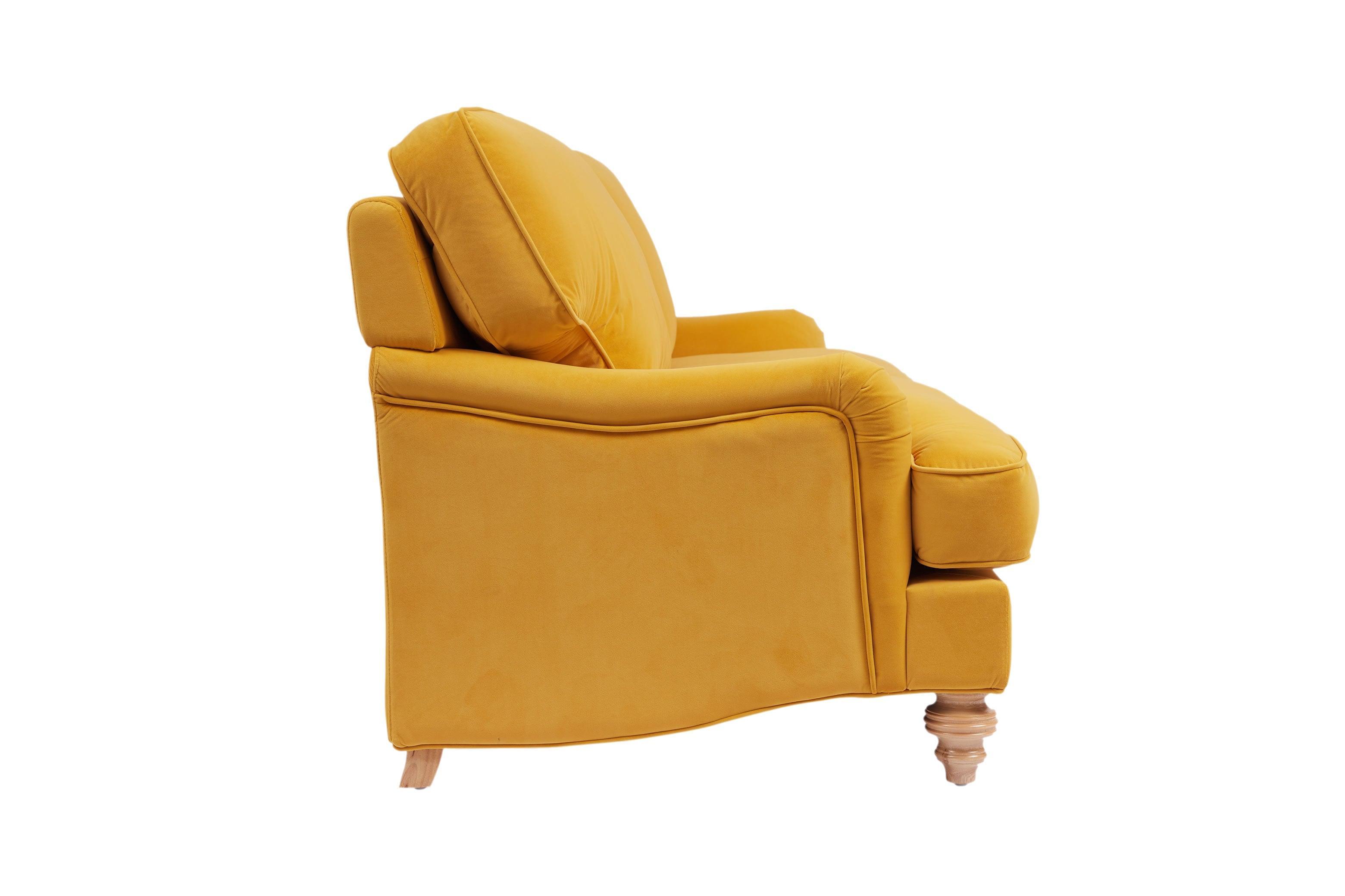160cm Abbie Sofa in Vintage Gold Velvet- Ready To Deliver - Image 5