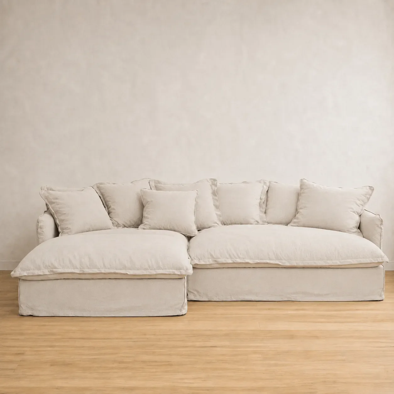 Adele Washable Loose Cover Chaise Sofa | Linen, Cotton & Velvet