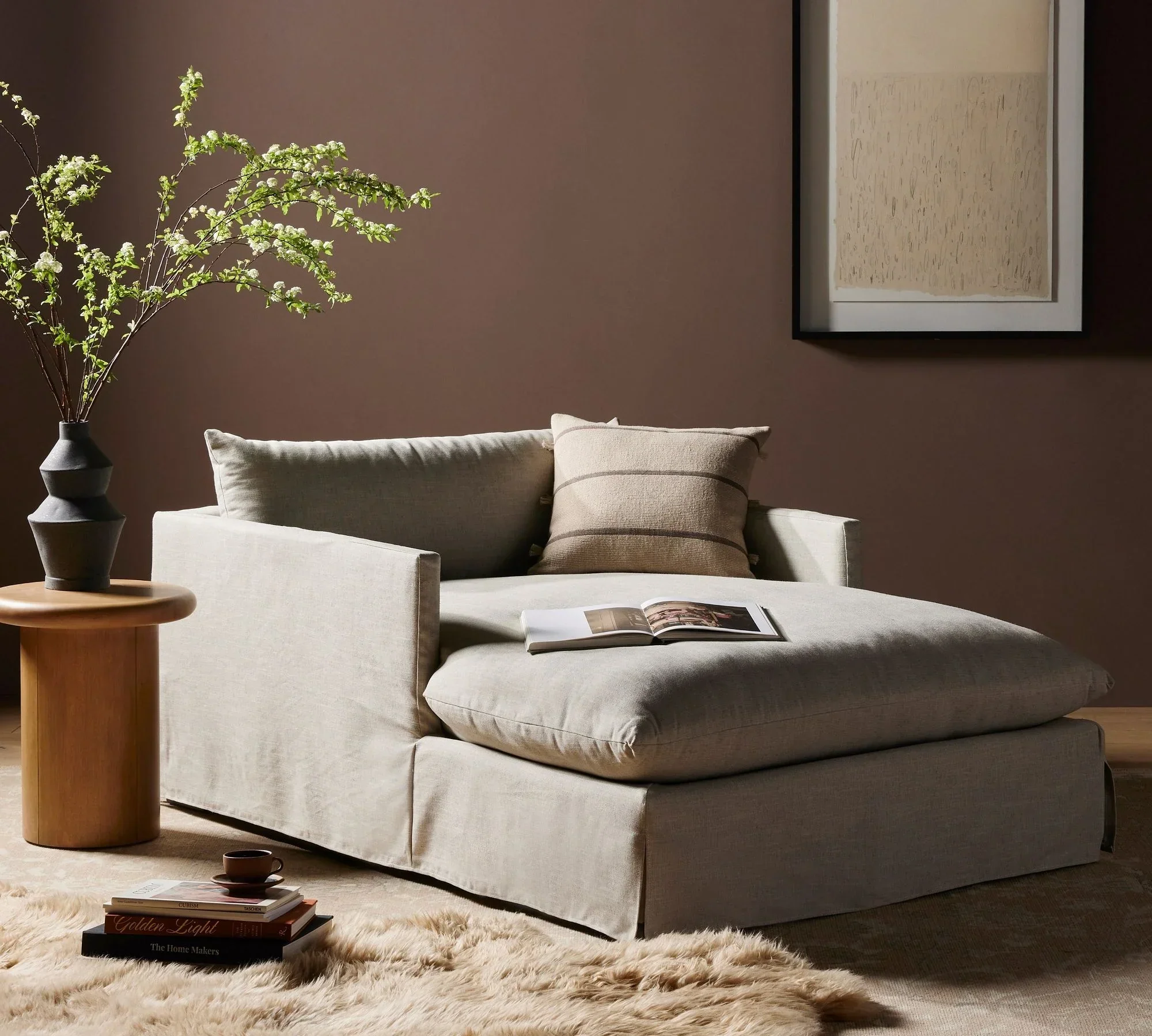 Angeli Loose Cover Chaise Lounge - Image 3