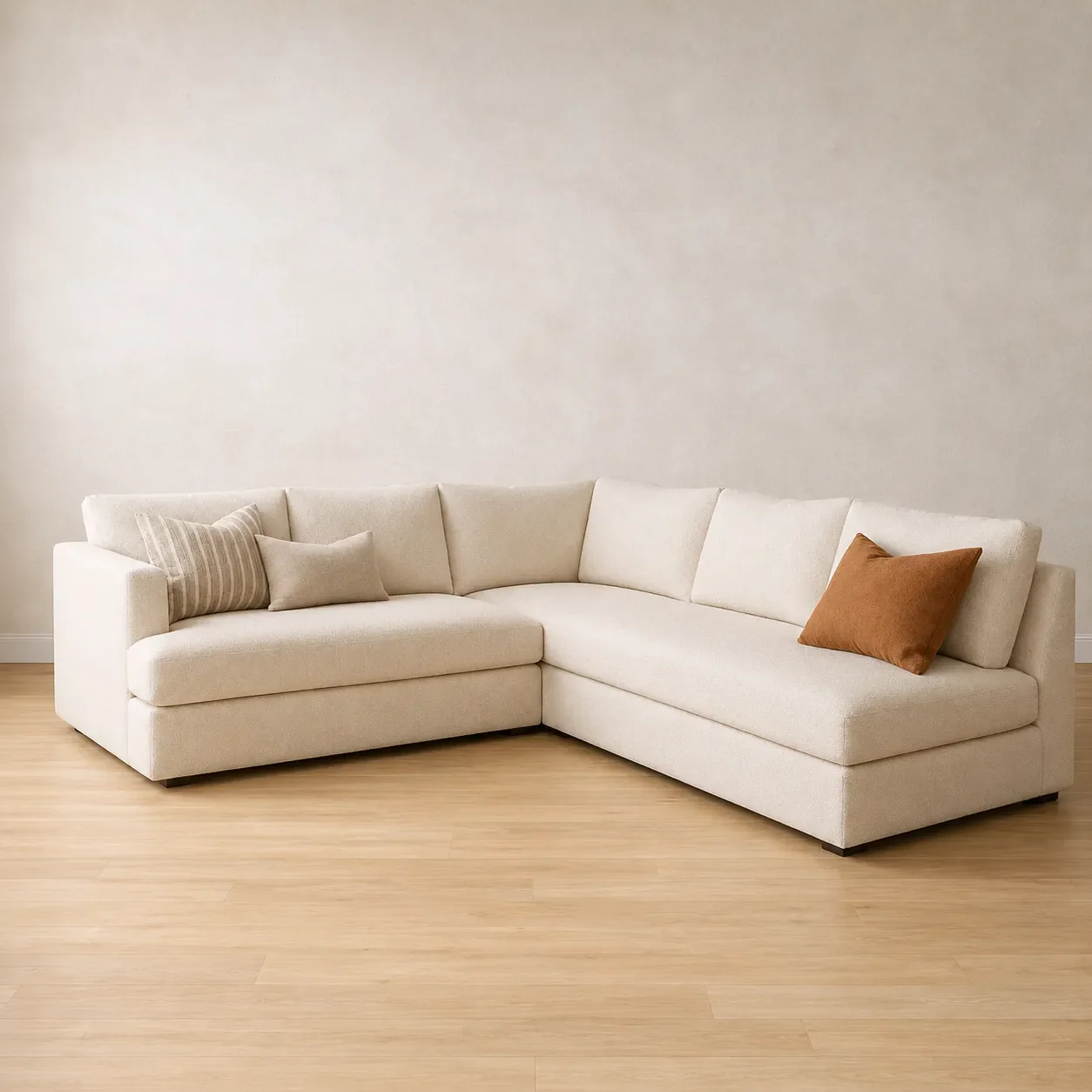 Cloud Cream Bouclé Corner Sofa 230cm x 230cm - Ready to deliver