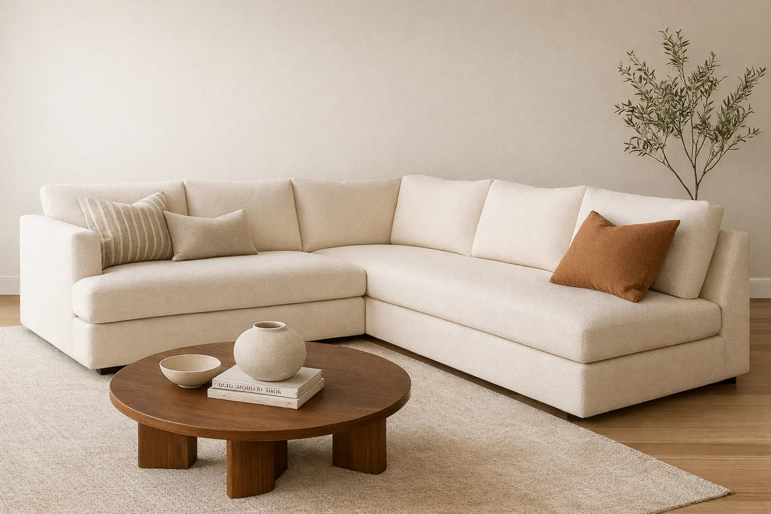 Cloud Cream Bouclé Corner Sofa 230cm x 230cm - Ready to deliver - Image 2