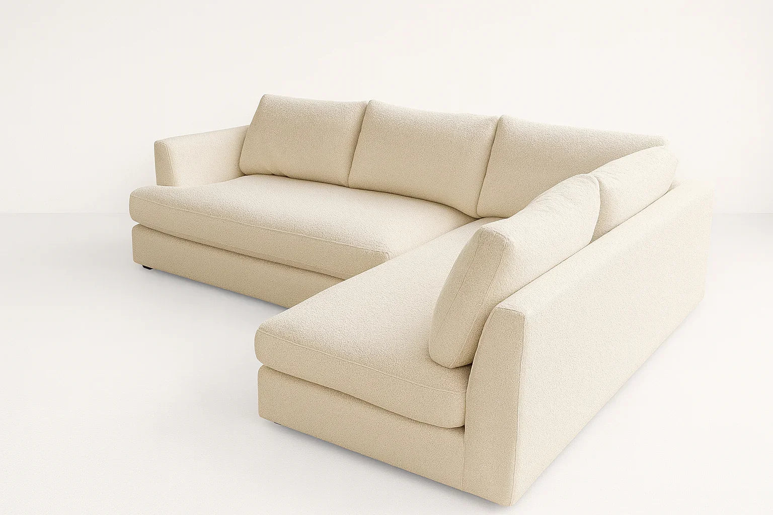 Cloud Cream Bouclé Corner Sofa 230cm x 230cm - Ready to deliver - Image 3