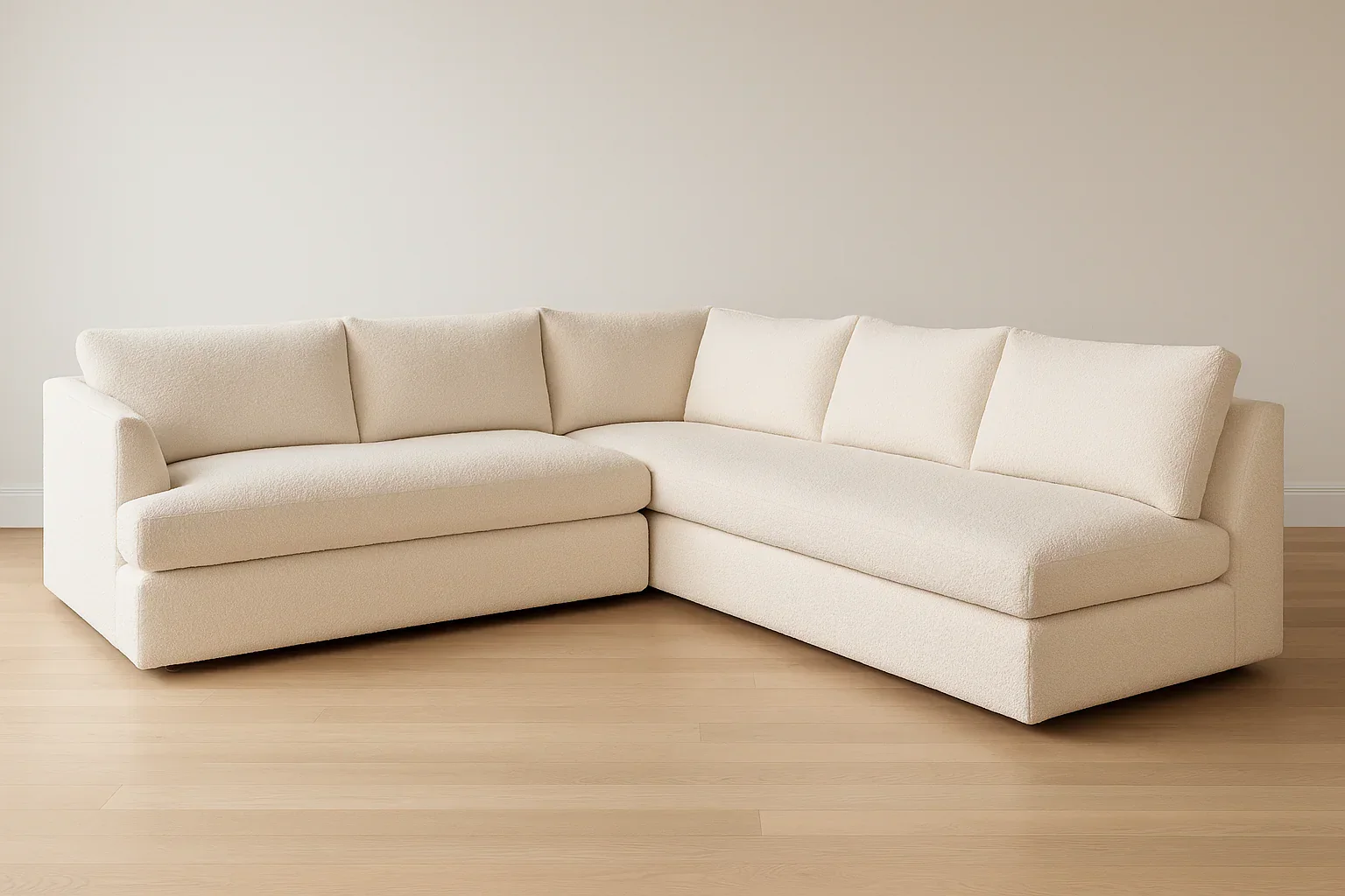 Cloud Cream Bouclé Corner Sofa 230cm x 230cm - Ready to deliver - Image 5