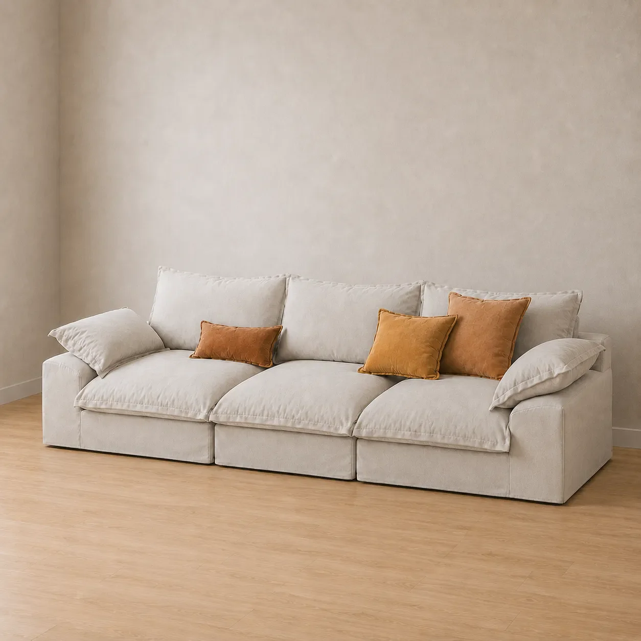 Chiara Loose Washable Cover Linen Sofa 310 cm - Image 2
