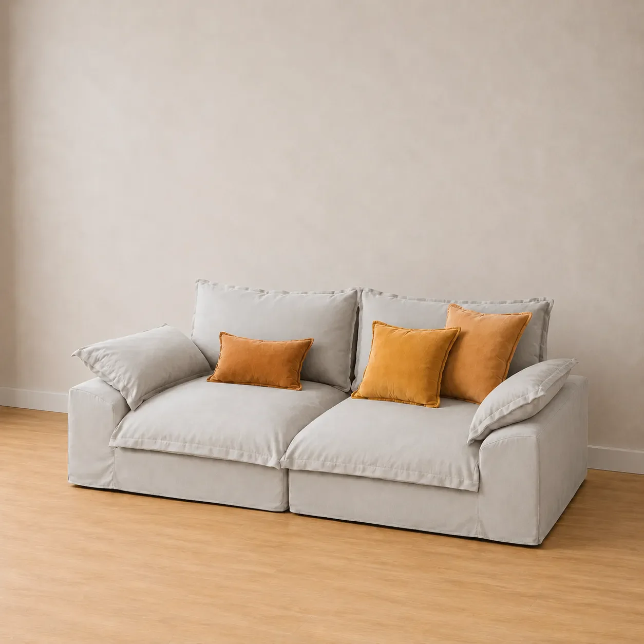 Chiara Loose Washable Cover Linen Sofa 230 cm - Image 2