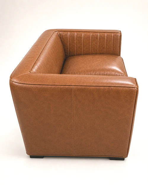 160cm Deco Vintage Leather Sofa - Ready To Deliver - Image 2
