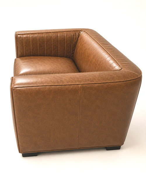 160cm Deco Vintage Leather Sofa - Ready To Deliver - Image 3