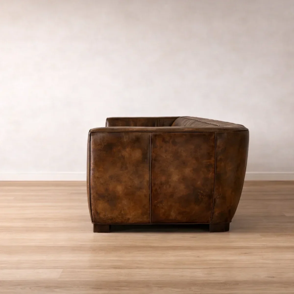 Deco Vintage Leather Sofa - Image 5