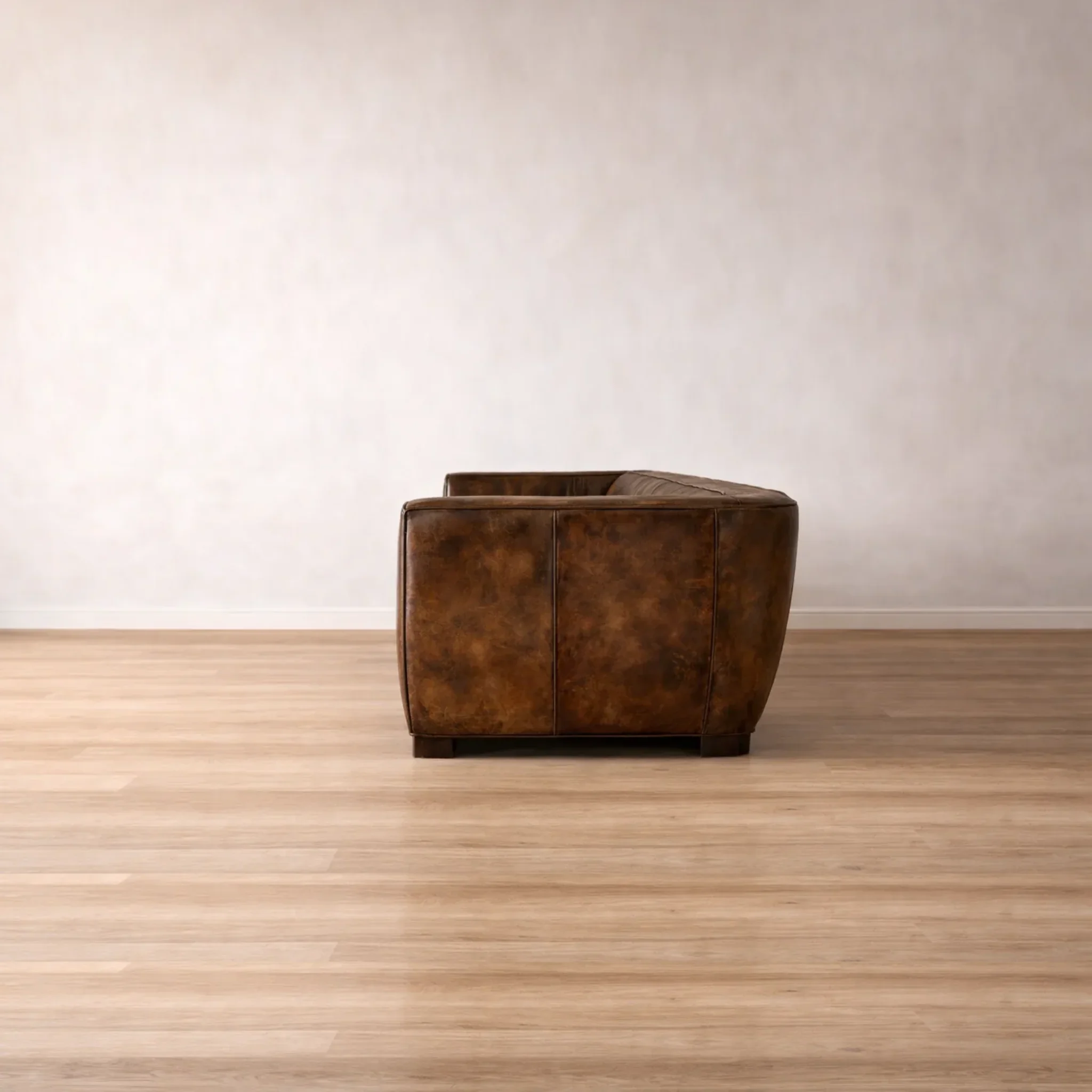 Deco Vintage Leather Sofa - Image 6