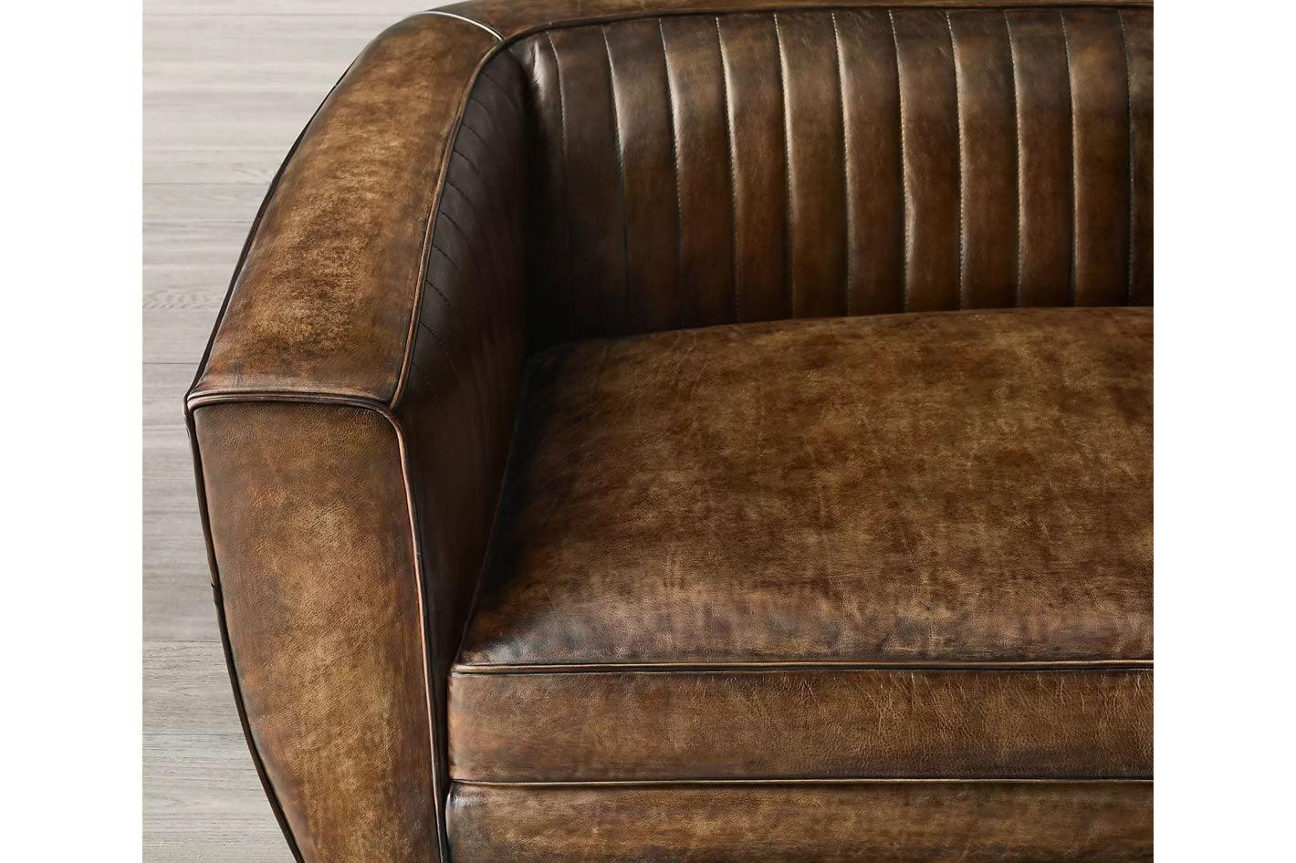 Deco Vintage Leather Sofa Bed - Kingsize and Double - Image 3