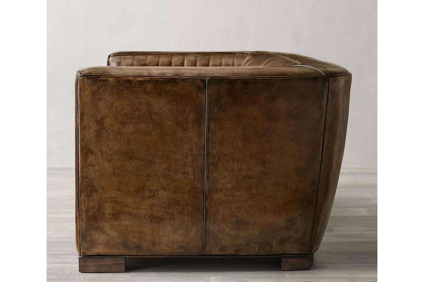 Deco Vintage Leather Sofa Bed - Kingsize and Double - Image 5