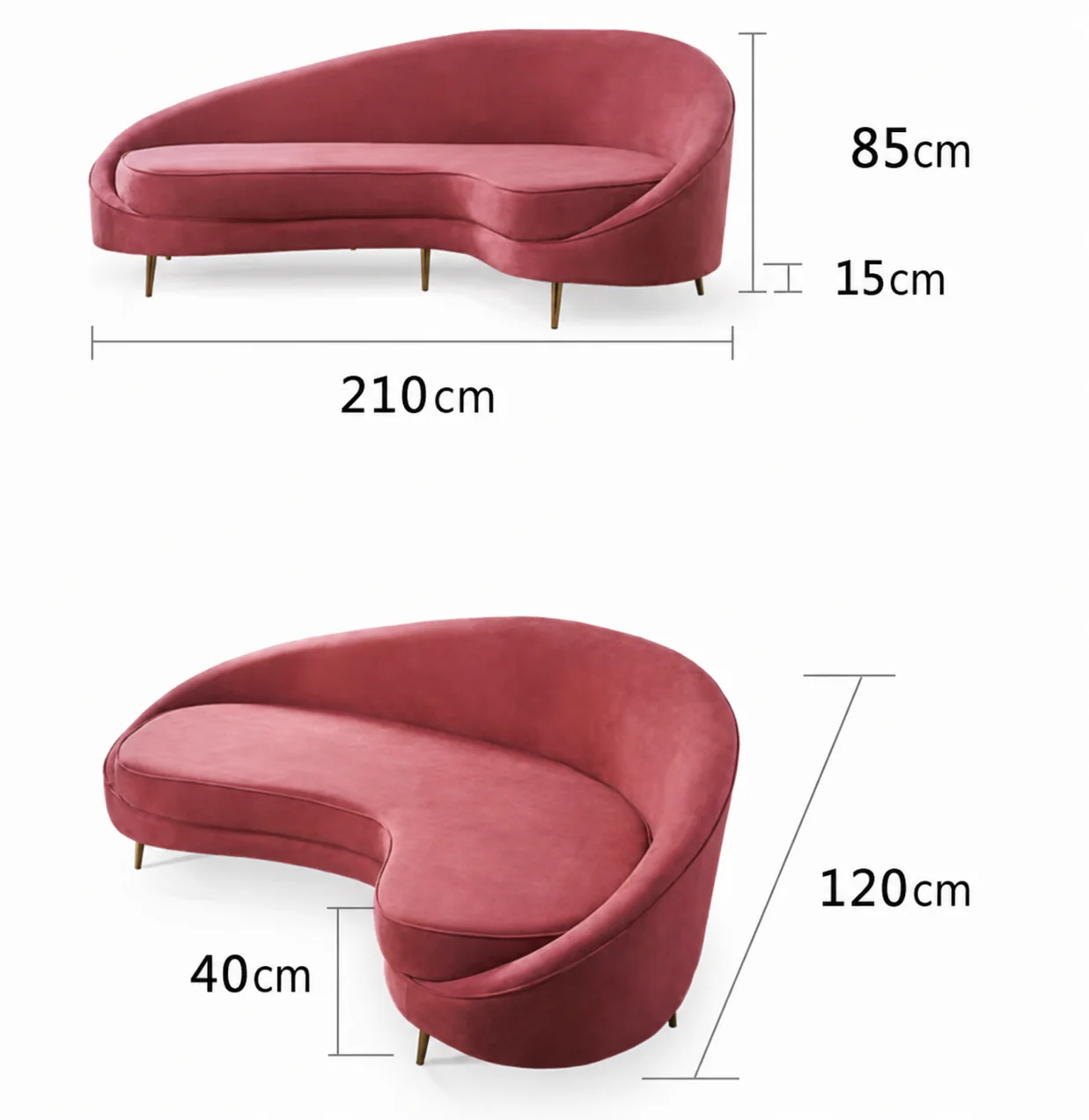 Gianna Curved Sofa - Image 7