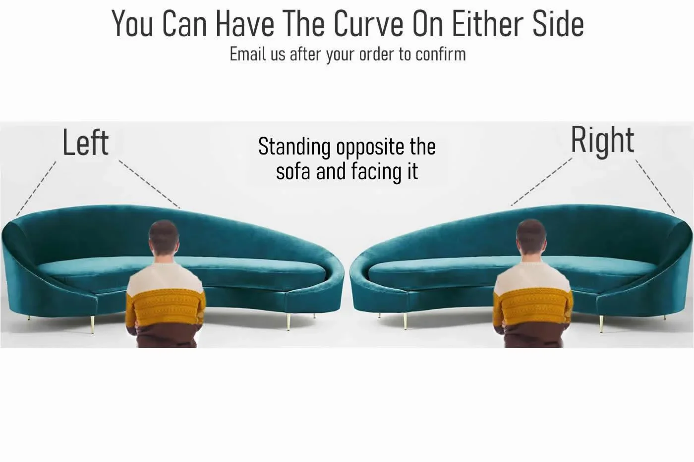 Gianna Curved Leather Sofa - Image 6