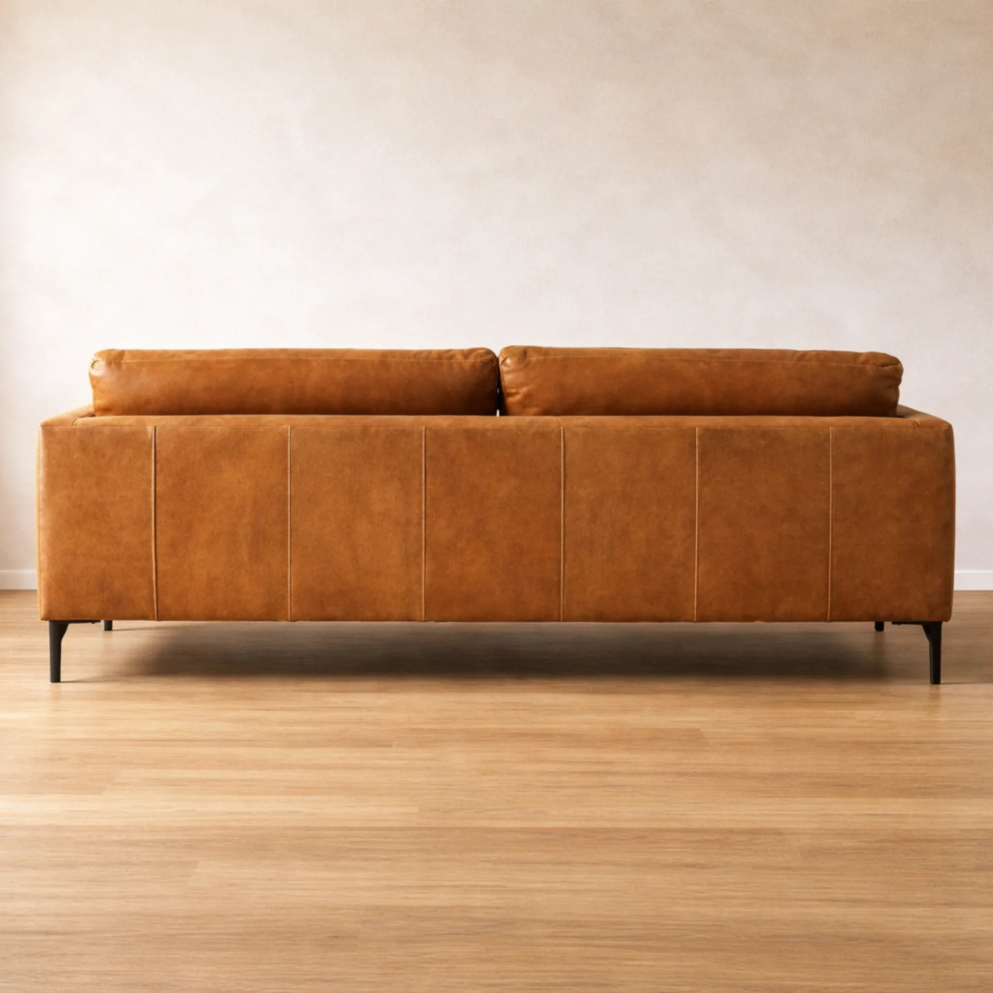 Hudson Mid Century Leather Sofa - Image 3