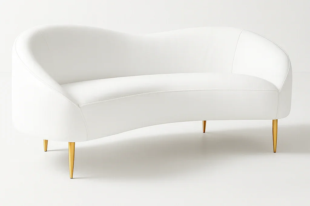 170cm Lorenzo White Leather Sofa - Ready to Deliver - Image 2