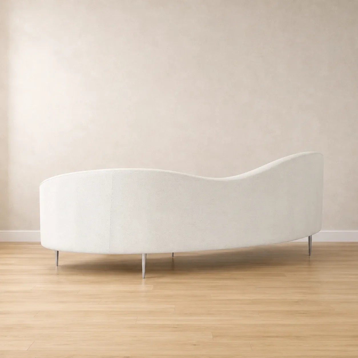 Lorenzo Curved Leather Sofa - Image 4