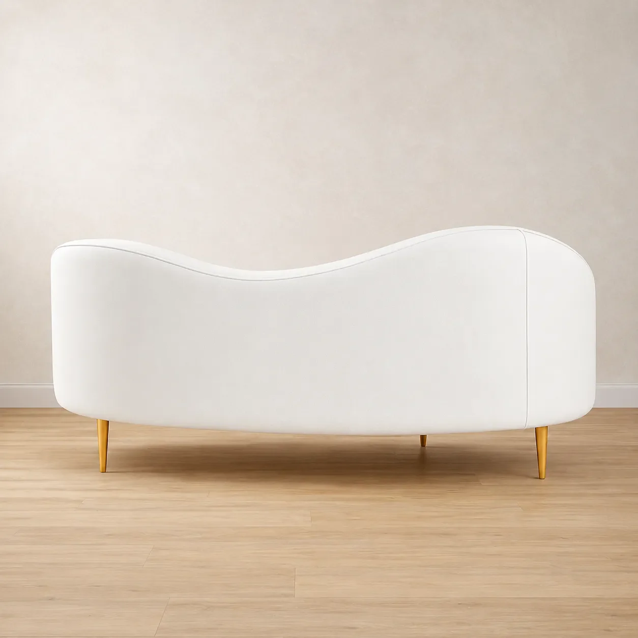 Lorenzo Curved Leather Sofa - Image 6