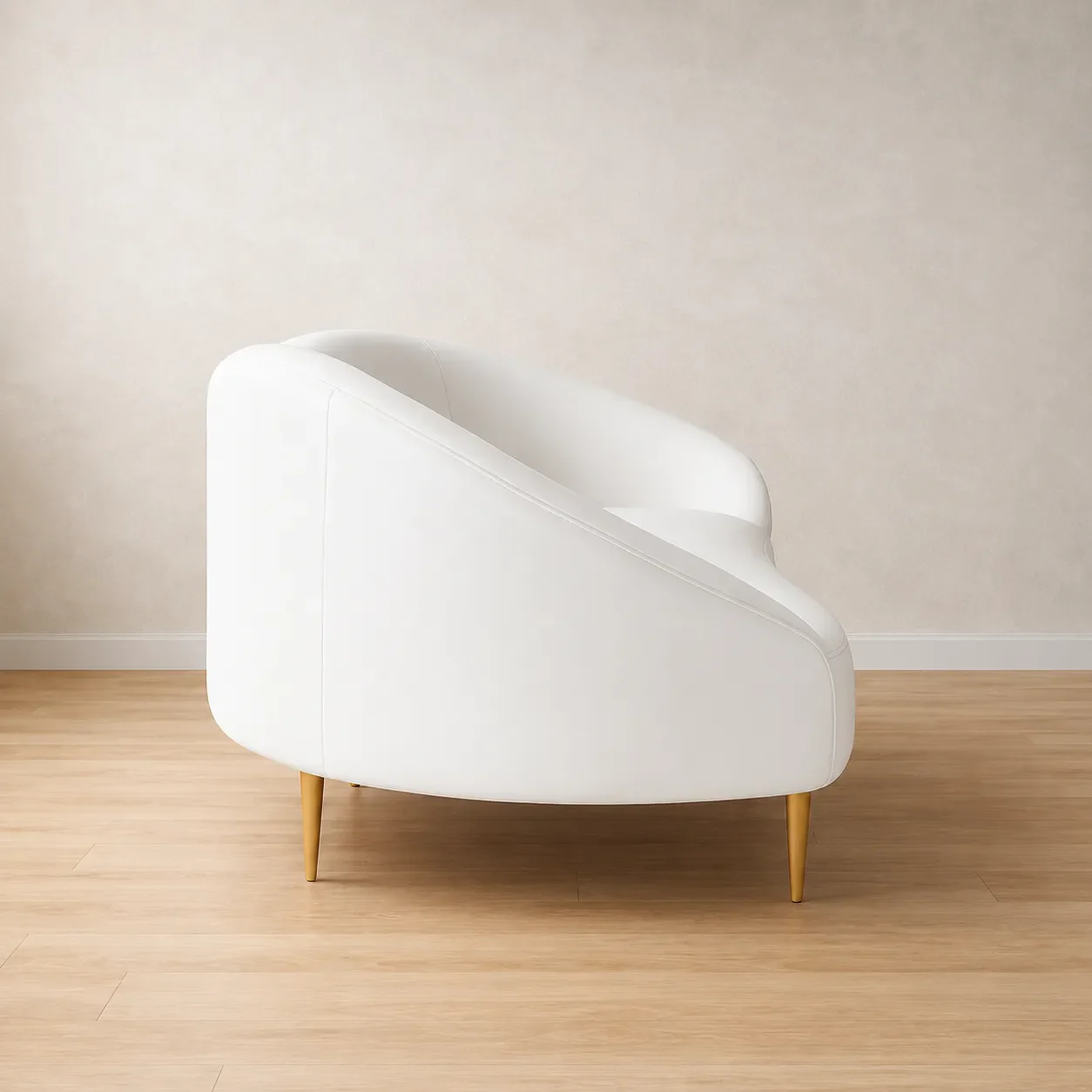 Lorenzo Curved Leather Sofa - Image 7