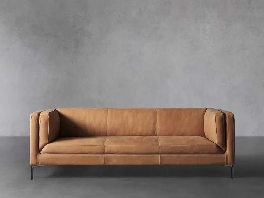 Mette Mid-Century Leather Sofa - Image 3