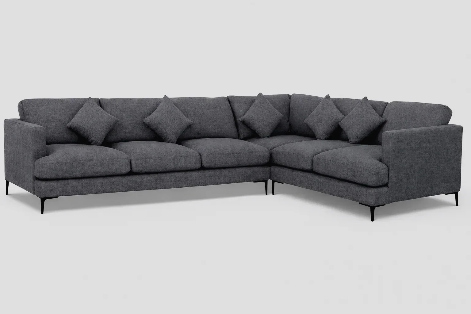Hudson Charcoal Corner Sofa 320cm x 240cm - Ready to deliver - Image 5