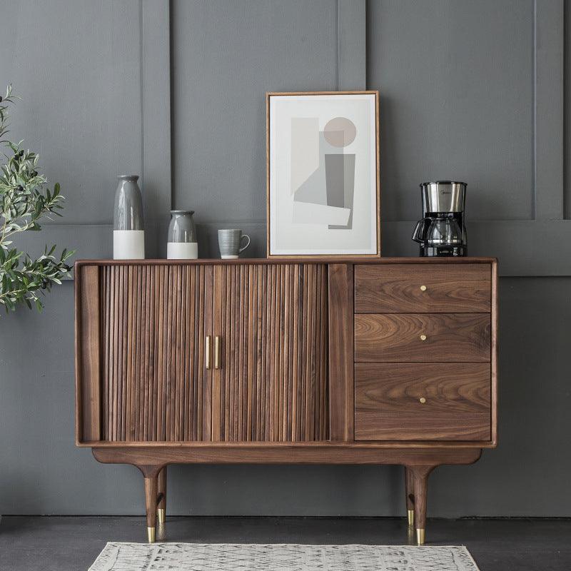 The Elixir Solid Walnut Wood Drinks Cabinet - Image 5